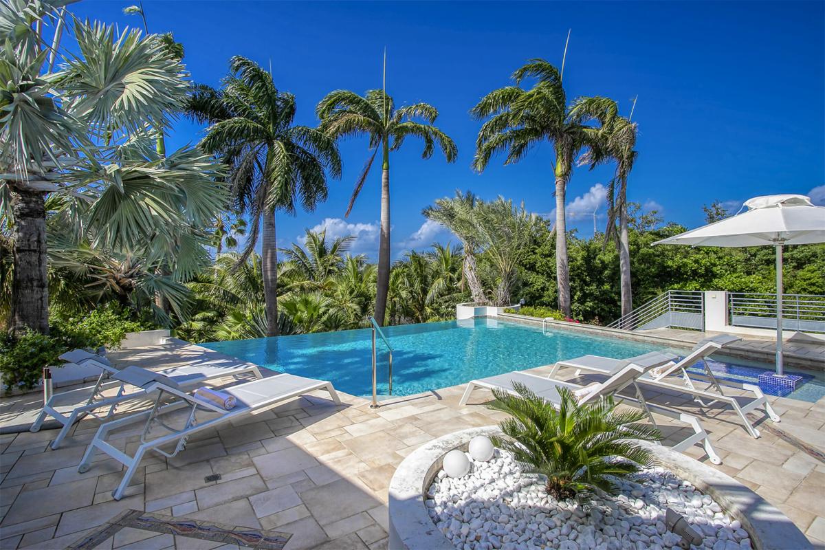 05-LesPalmiersBleus_Pool_Location villa avec piscine terres basses saint martin